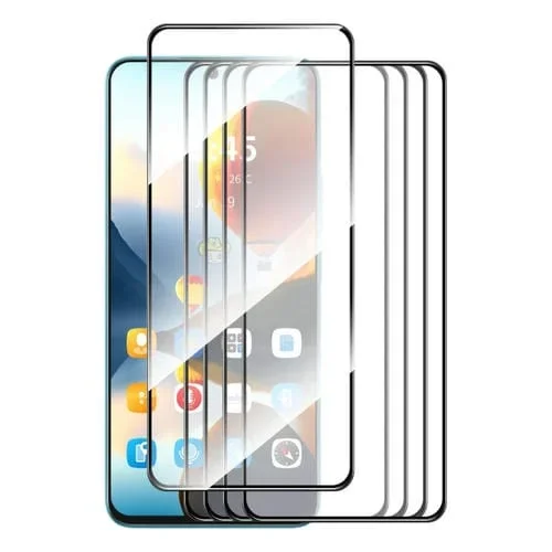 Película de Vidrio Templado 5PCs Enkay para Tecno Spark 20 con Pegamento Completo (Aluminio y Silicio)