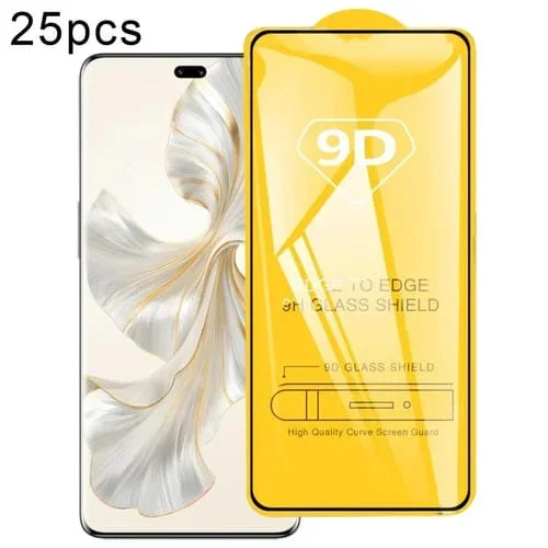 Película de Vidrio Templado 9D con Pegamento Completo para Honor 300 Pro 25 Unidades