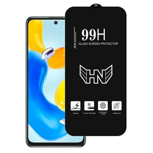 Película de Vidrio Templado de Pantalla Completa con Arco Grande de Aluminio Alto para Redmi Note 11S 5G