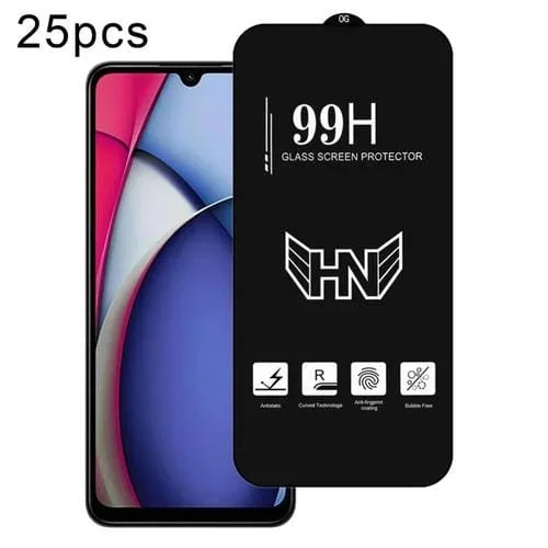Película de Vidrio Templado de Pantalla Completa con Arco Grande de Aluminio de Alta Calidad para Redmi A3 Pro, 25 Piezas