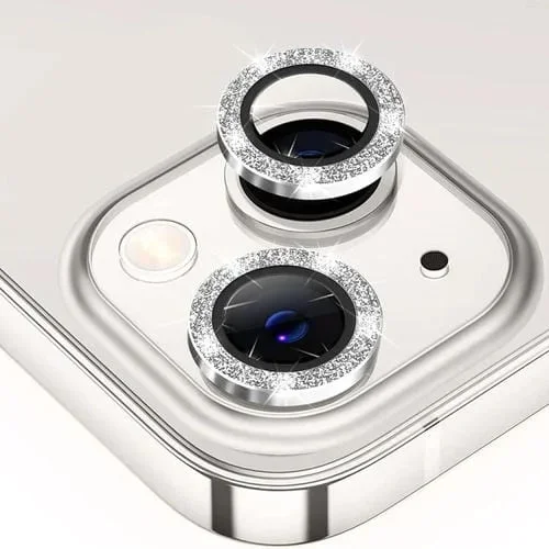 Película de Vidrio Templado Enkay Lente Trasera Aleación de Aluminio para iPhone 13 (Plata)