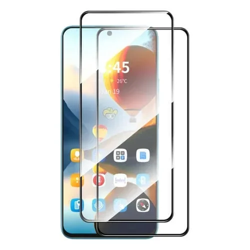 Película de Vidrio Templado Enkay para Infinix Hot 40/40 Pro 2 Piezas con Pegamento Completo (Aluminio y Silicio)