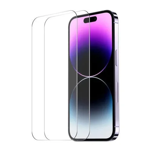 Película de Vidrio Templado Enkay para iPhone 15 Pro 0.26mm 9H 2.5D Aluminio y Silicio (2PCs)
