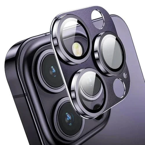 Película de Vidrio Templado Lente de Cámara Enkay Hat-Prince para iPhone 14 Pro y 14 Pro Max Antirreflejo (Púrpura Oscuro)