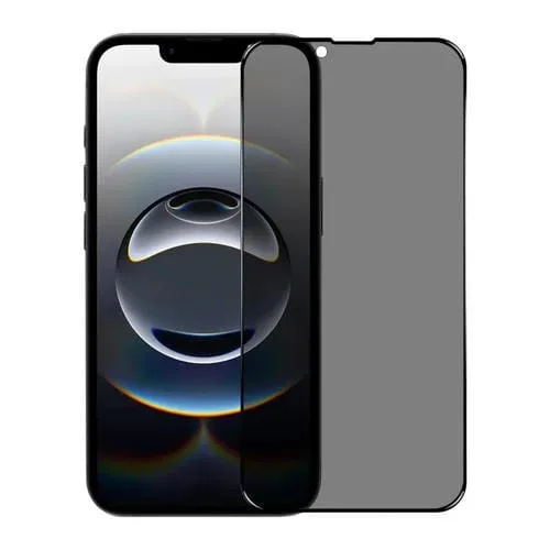 Película de Vidrio Templado Northjo iPhone 16E Impresión de Seda Pegamento Total Privacidad (28 Grados)