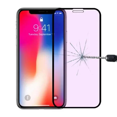 Película de Vidrio Templado para iPhone 11 Pro / Xs / X Anti-Scratch 9H 10D Pantalla Completa (Púrpura)