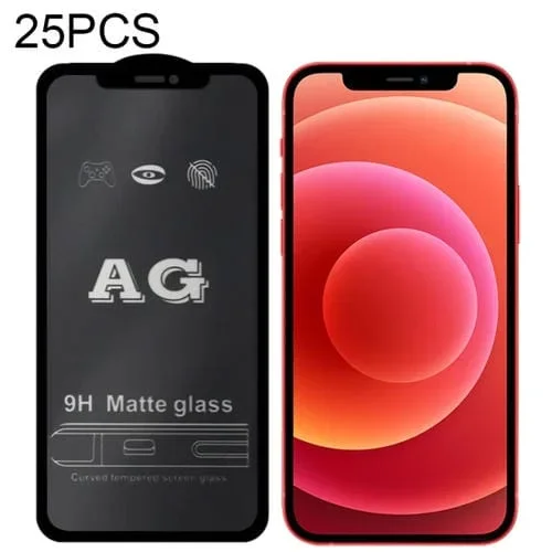 Película de Vidrio Templado para iPhone 12 Mini Ag Mate Frosted Full Cover (25PCs)
