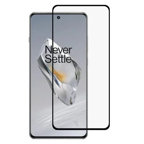 Película de Vidrio Templado para OnePlus 12 9H HD con Borde Curvo 3D (Negro)