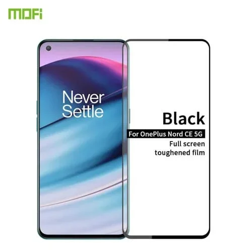 Película de Vidrio Templado para OnePlus Nord Ce 5G Mofi 9H 2.5D Pantalla Completa (Negro)