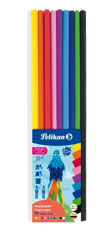 Pelikan Crepe para manualidades, 10 colores surtidos, 1 juego