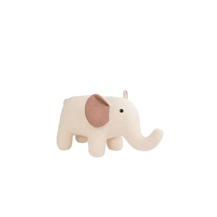 Peluche crochetts amigurumis mini blanco elefante 48 x 23 x 22 cm
