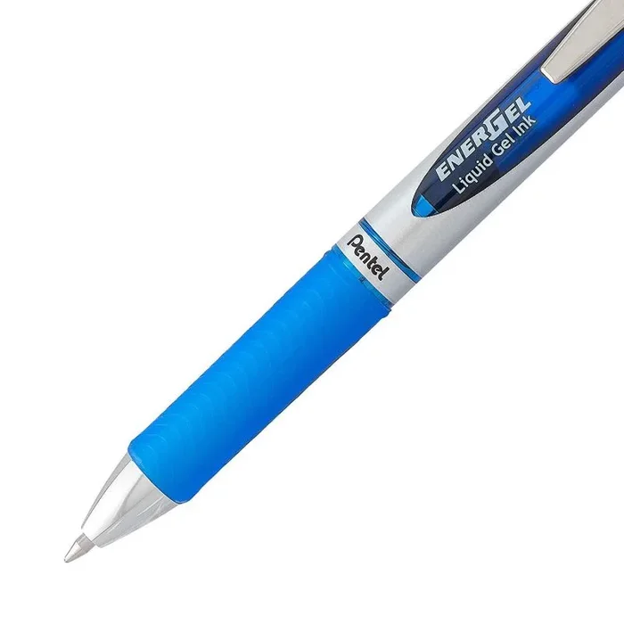 Pentel bolígrafo energel retráctil punta 0.7mm azul -12u-