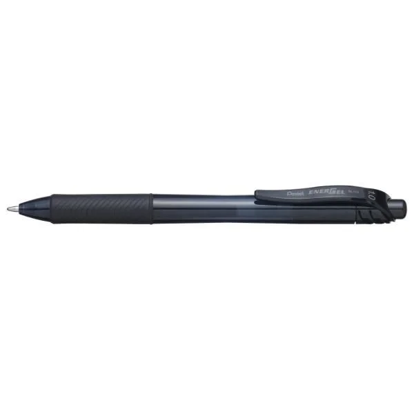 Pentel Energel X 1.0 Bolígrafo retráctil con clip Negro 1 pieza(s)