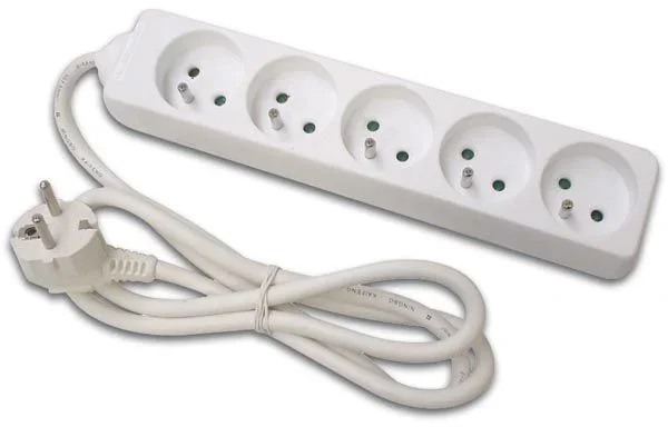 Perel EB5 base múltiple 1,5 m 5 salidas AC Interior Blanco