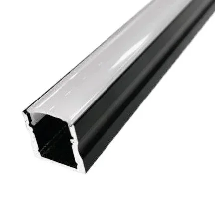 Perfil Led Superficie 17×14,5mm Opal 2m Negro 1617142