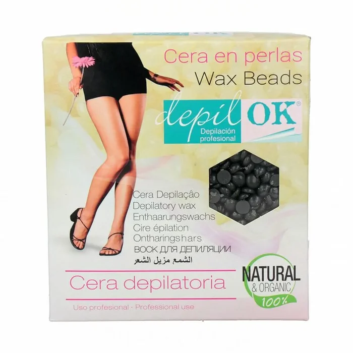 Perlas de cera depilatoria depil ok negro 1 kg