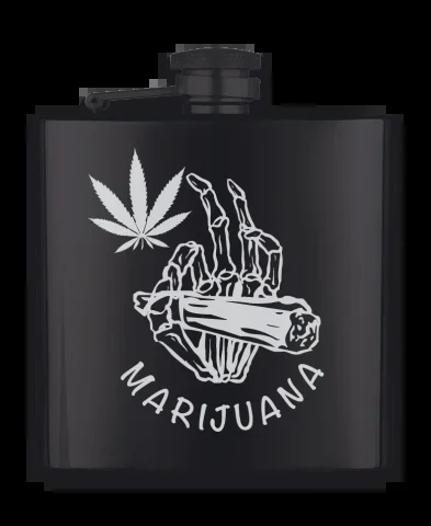 Petaca Negra 6 Oz. Marijuana