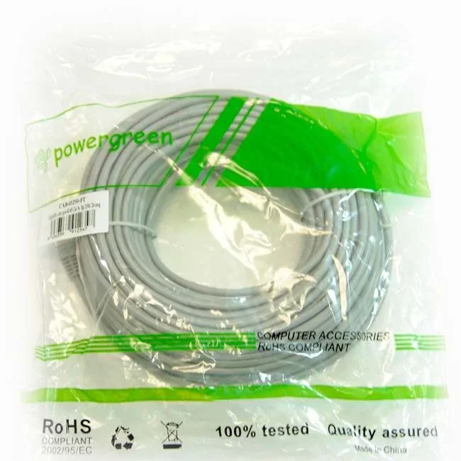 Pg latiguillo color gris rj45 cat 5e ftp 25 metros