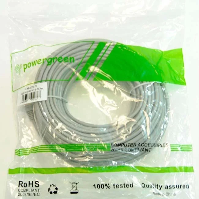 Pg latiguillo color gris rj45 cat 5e ftp 30 metros