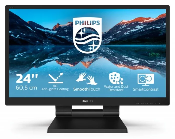 Philips 242B9TL Monitor 24 Pulgadas FHD, 60Hz, IPS, 5 ms GtG, Altura Ajustable, Altavoces (1920×1080, 1x HDMI 1.4, 1x DP 1.2, USB-Hub), Negro