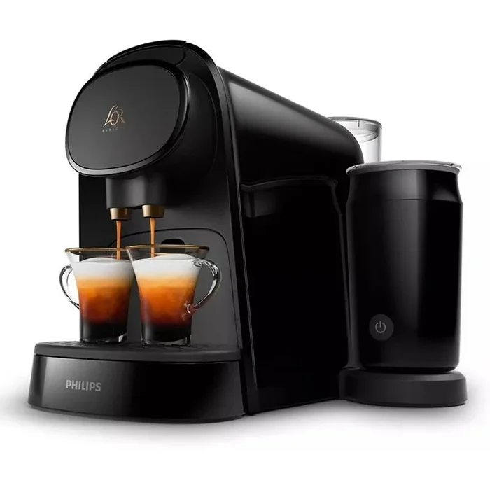 Philips l’OR Barista Cafetera de Cápsulas, Doble Espresso, 1 o 2 Tazas, Menú completo de cafés, Negro Piano (LM8014/60)