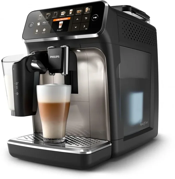 Philips Série 5400 Noir / Chrome EP5447/90 Machine expresso broyeur,12 boissons, carafe LatteGo