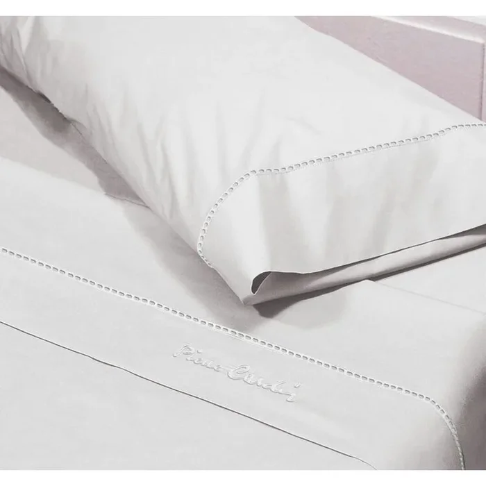 Pierre Cardin – Juego de sábanas Arcadia 100% Algodón – Cama 90 – Color Blanco