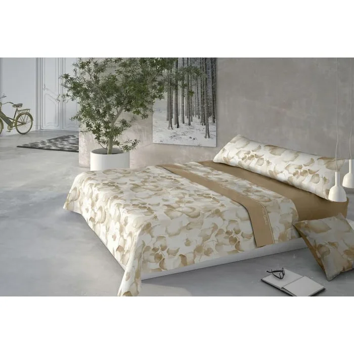 Pierre Cardin® Juego de Sabana 3 Piezas, sabanas 150 x 200 cm, 100% Poliéster, Gramaje 210g/m², Tamaño de Sabana encimera 230 x 270 cm, Fundas de Almohada 45 x 170 cm, CORALINA MARIOLA Beige