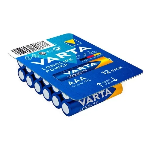 Pila alkalina longlife power aaa – lr03 caja 12 uds ø10,5×44,5mm
