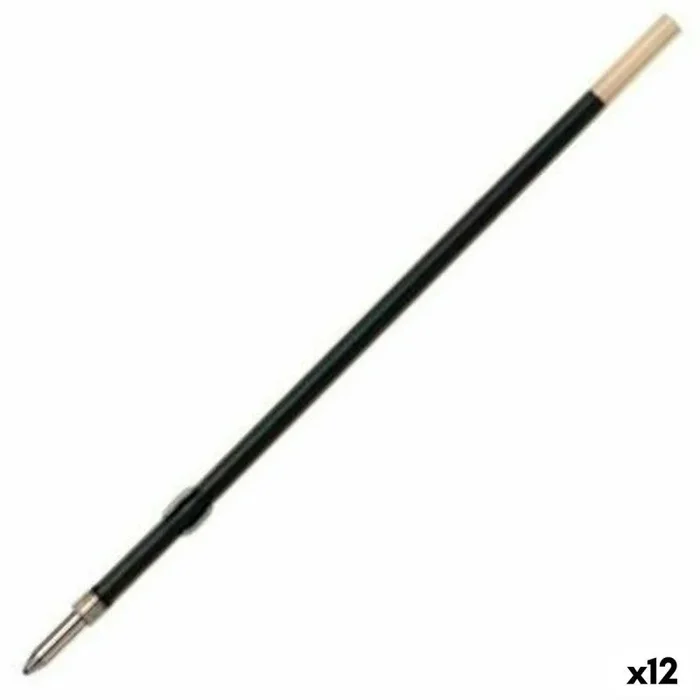 Pilot RFNS-GG – Lote de 12 recambios para bolígrafo (punta media), color negro