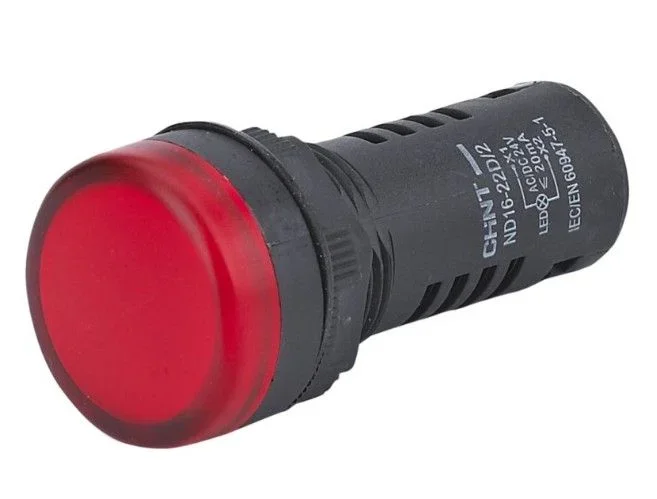 Piloto LED 12Vac/dc Ambar IP65 28x50mm Tuerca