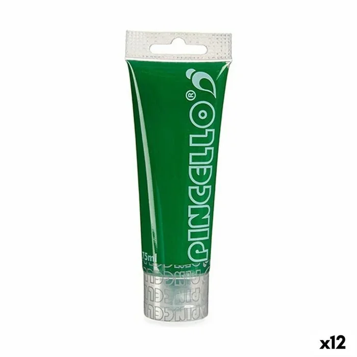 Pintura acrílica 75 ml verde oscuro (12 unidades)