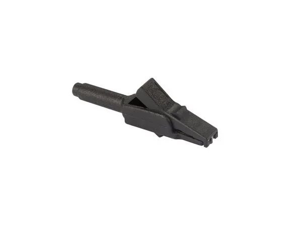 Pinza cocodrilo aislada, color negro, conector hembra 4 mm – ma 260sh