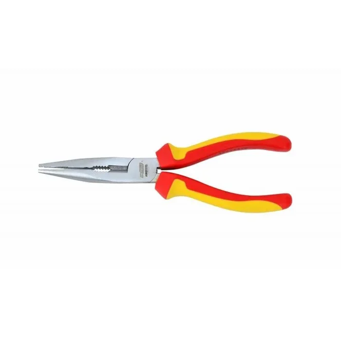 Pinzas Alargadas Rectas VDE Awtools 180mm, herramienta aislada para trabajos eléctricos, corte preciso, mango ergonómico, seguridad hasta 1000V