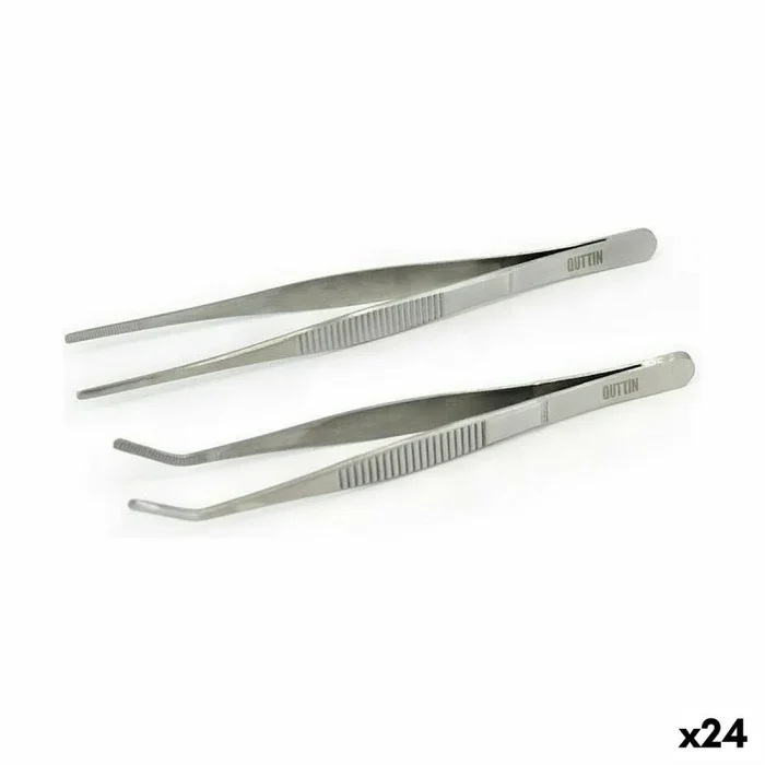 Pinzas de cocina quttin acero inoxidable 30 cm 2 piezas (24 unidades)