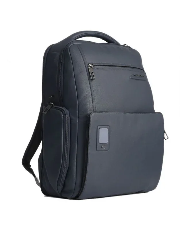 Piquadro, akron, leather, leather backpack, black, laptop compartiment, for men, 32 x 43 x 15 cm