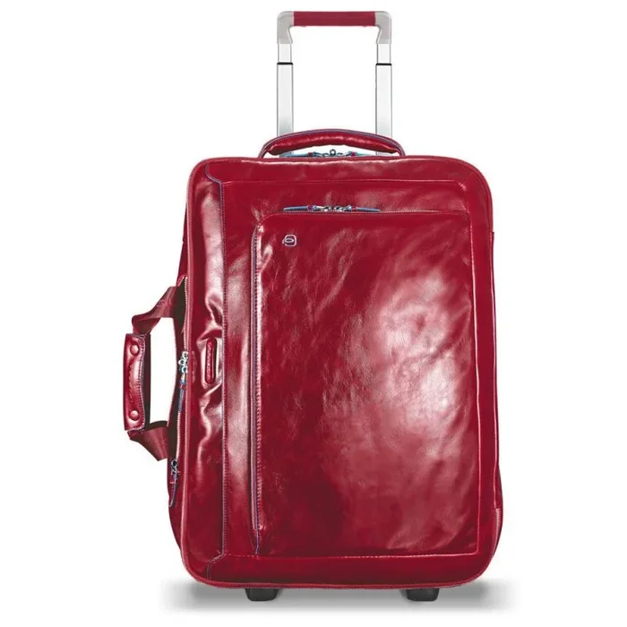 Piquadro, piquadro, leather, cabin trolley, red, 51 x 38 x 23, with double notebook and ip