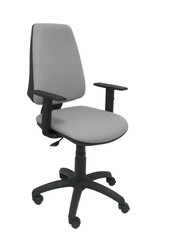 Piqueras y Crespo Silla Elche CP Bali Gris Claro Brazos Regulables Oficina, Tela, 109x46x46 cm