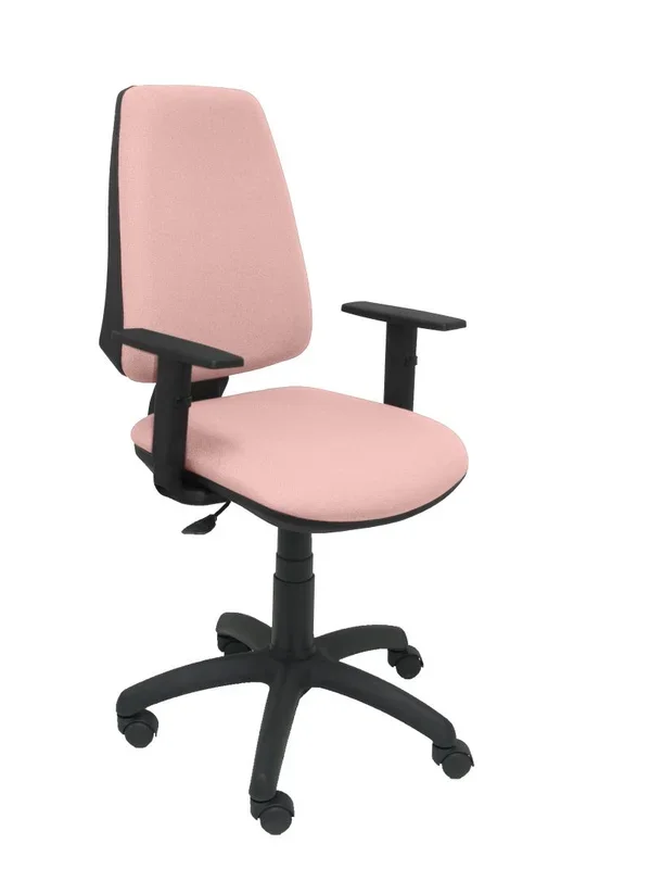 Piqueras y Crespo Silla Elche CP Bali PLIDO Brazos Regulables Oficina, Tela, Rosa Pálido, 109x46x46 cm