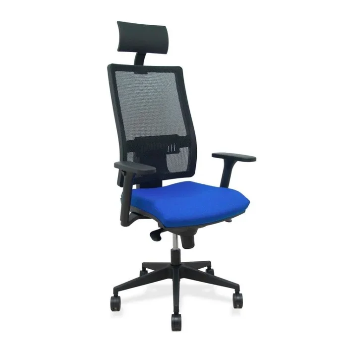 Piqueras y crespo silla horna sincro resp. malla negro asto. bali azul brazos 3d ruedas 65mm cabecero fijo