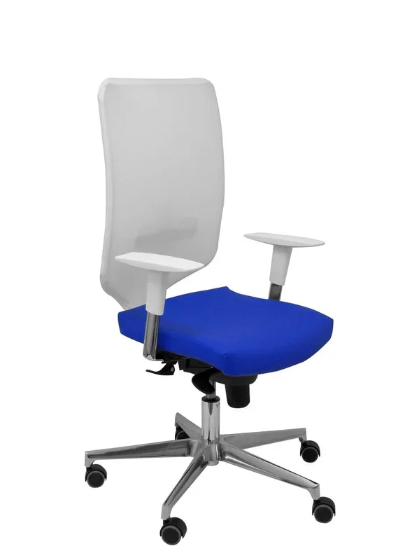 Piqueras y crespo silla ossa blanca similpiel azul