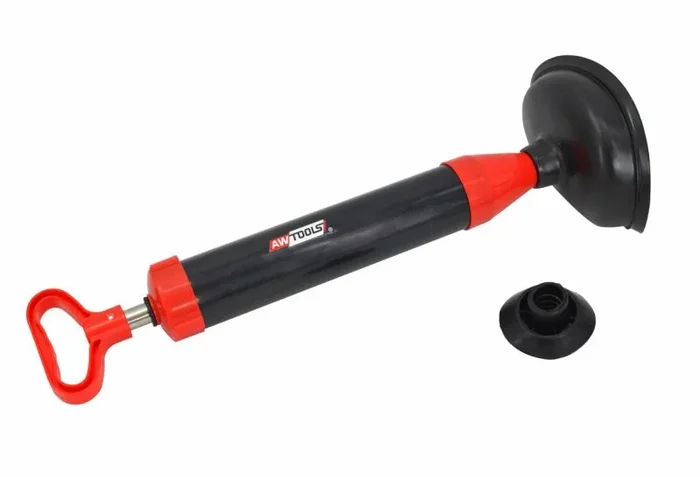 Pistón para Desatascar Alcantarillado AWTOOLS, modelo AW20700, herramienta manual para desatascar tuberías sin químicos, incluye 2 ventosas de goma intercambiables