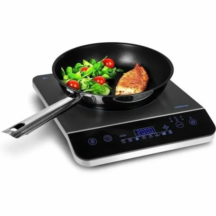 Placa de inducción MEDION / 2000 W/rango de temperatura 60-240°C / 8 programas automáticos / 10 niveles de potencia/pantalla LED/MD 17595 / negro