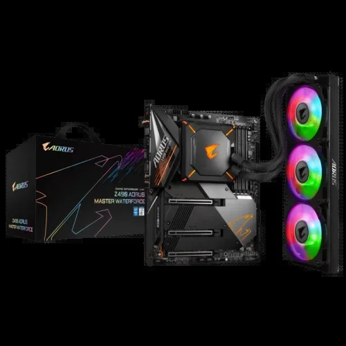 Placa gigabyte z490 aorus master waterforce,intel,1200,z490,4ddr4,128gb,hdmi,gblan+wifi6+bt5.1,6sata3+3xm.2,9usb3.2,pcie 4.0,atx