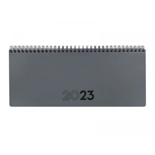 Planificador 2023 semana vista vertical+notas gris intl finocam 625545023