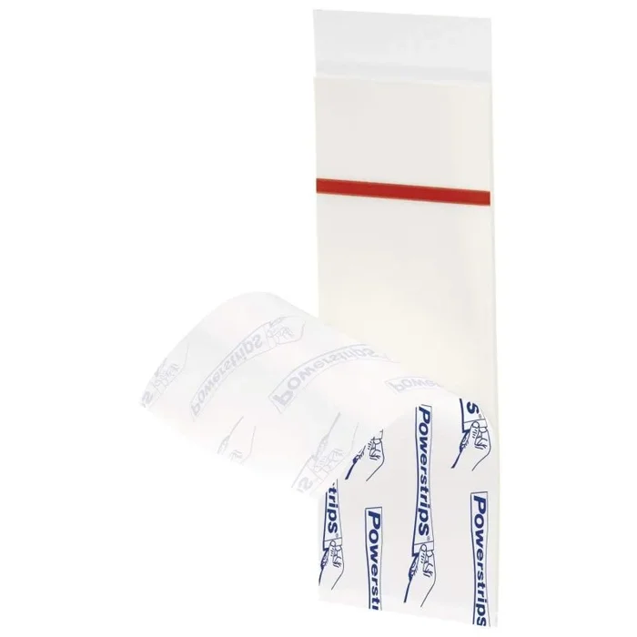 Plastry adhesivos Tesa Powerstrips Large 10 unidades, ideales para fijaciones seguras sin dañar superficies y con fácil remoción.