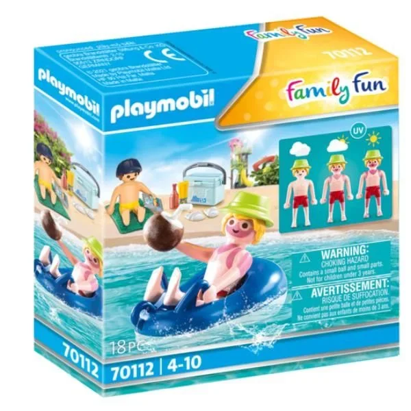 PLAYMOBIL Family Fun Nadador con Flotador, a Partir de 4 años