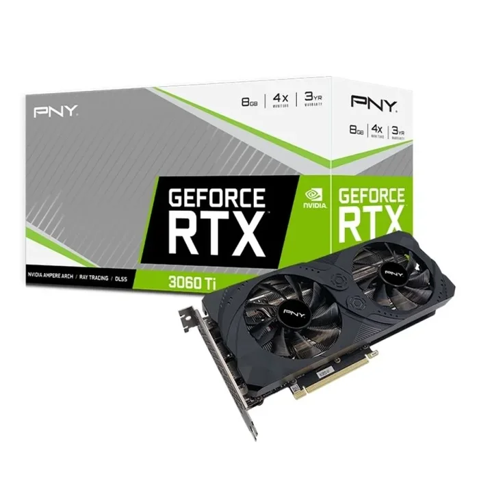 Pny vga nvidia rtx 3060 ti 8gb uprising dual fan