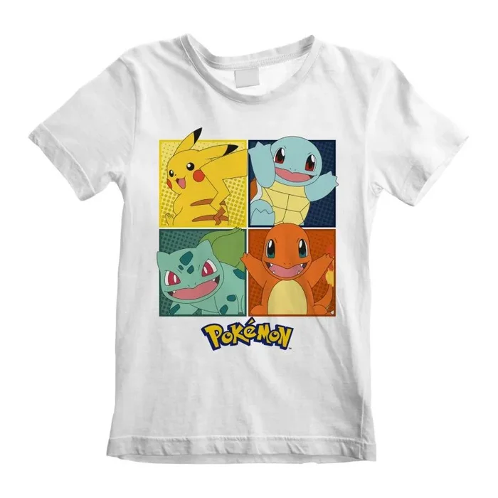 Pokemon – squares (unisex white t-shirt) 5-6 years