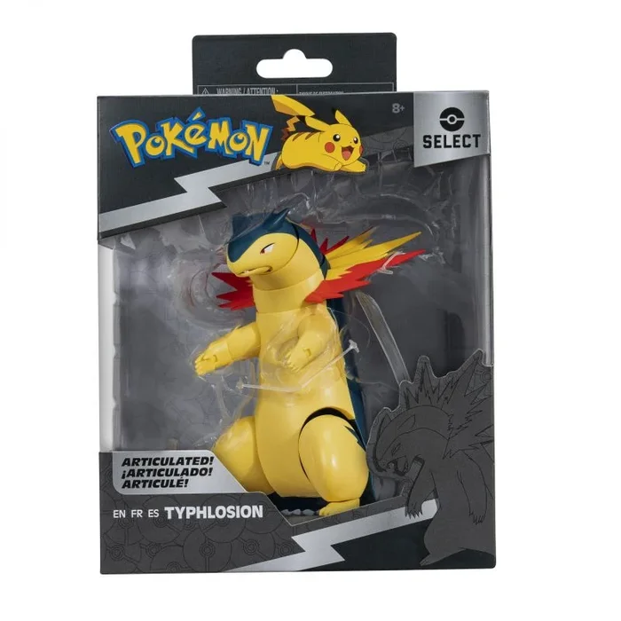Pokemon figura super articulada typhlosion 15cm